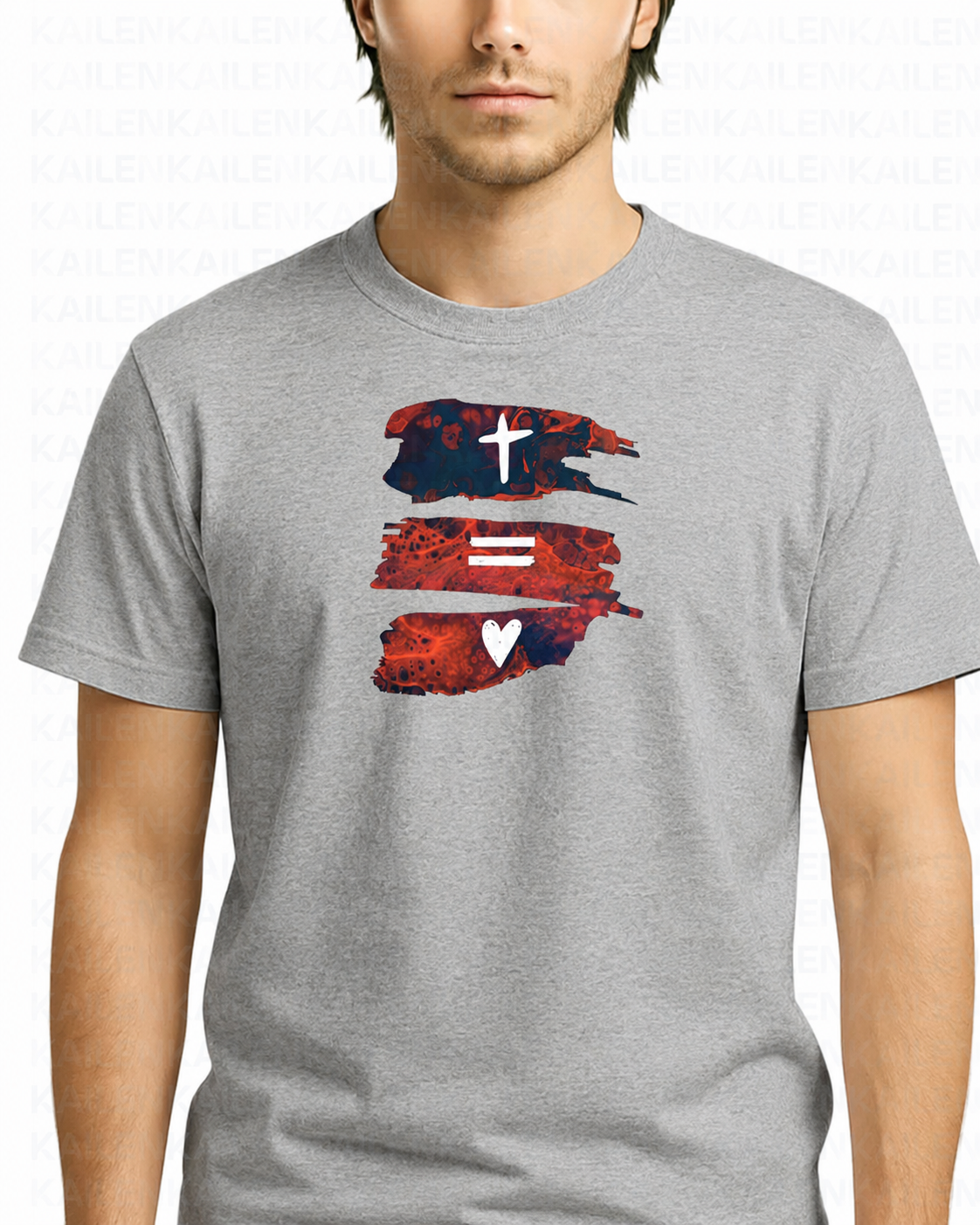 Polera Hombre Cruz Igual Amor - Varios Colores