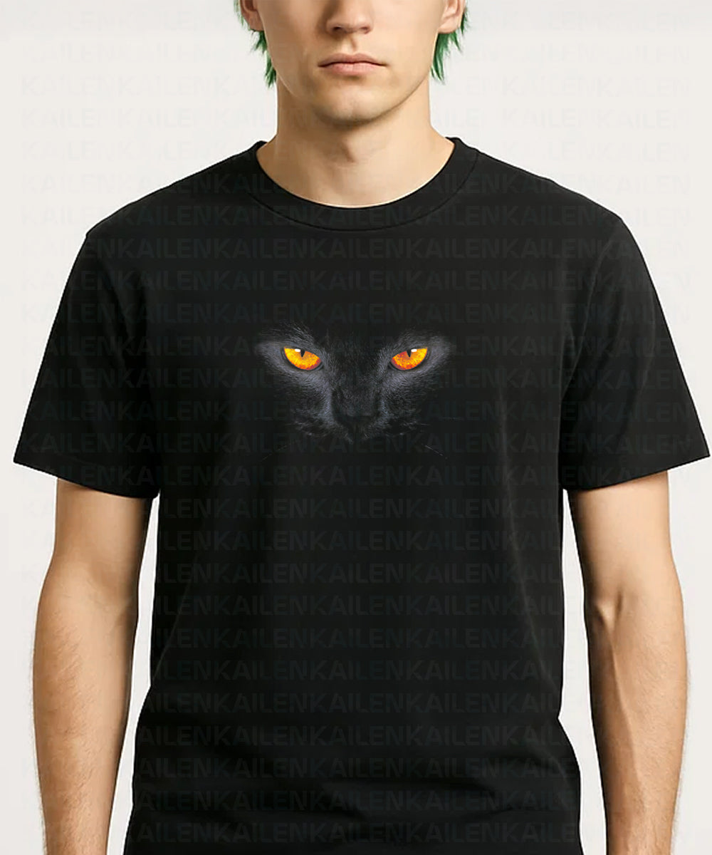 Polera Unisex Hombre Black Cat Eyes