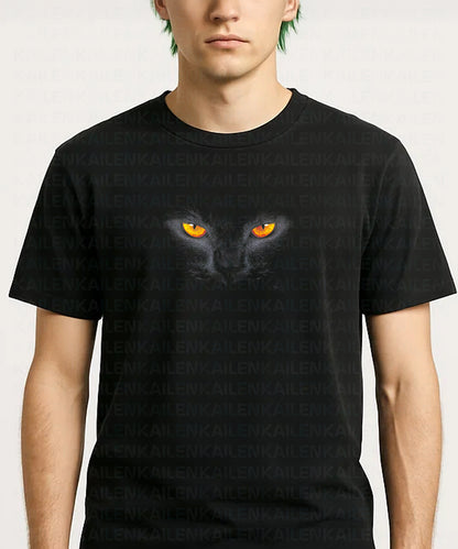 Polera Unisex Hombre Black Cat Eyes