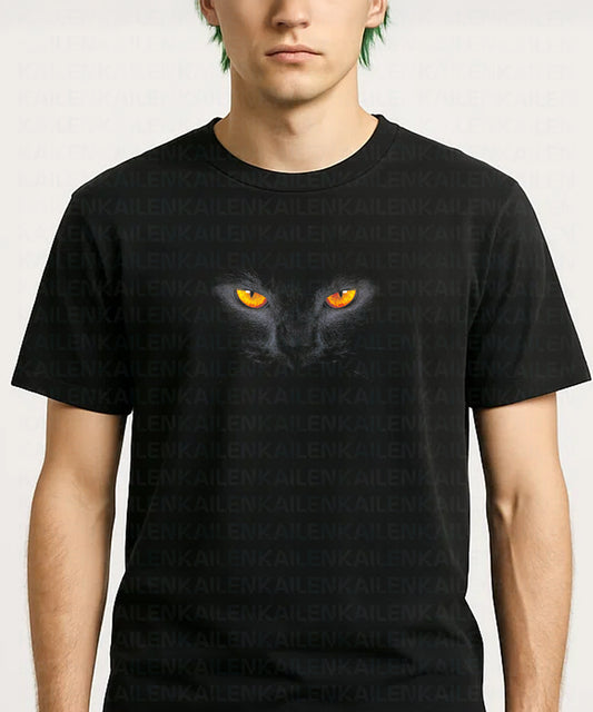 Polera Unisex Hombre Black Cat Eyes