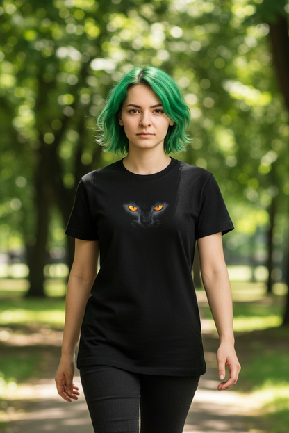 Polera Unisex Mujer Black Cat Eyes