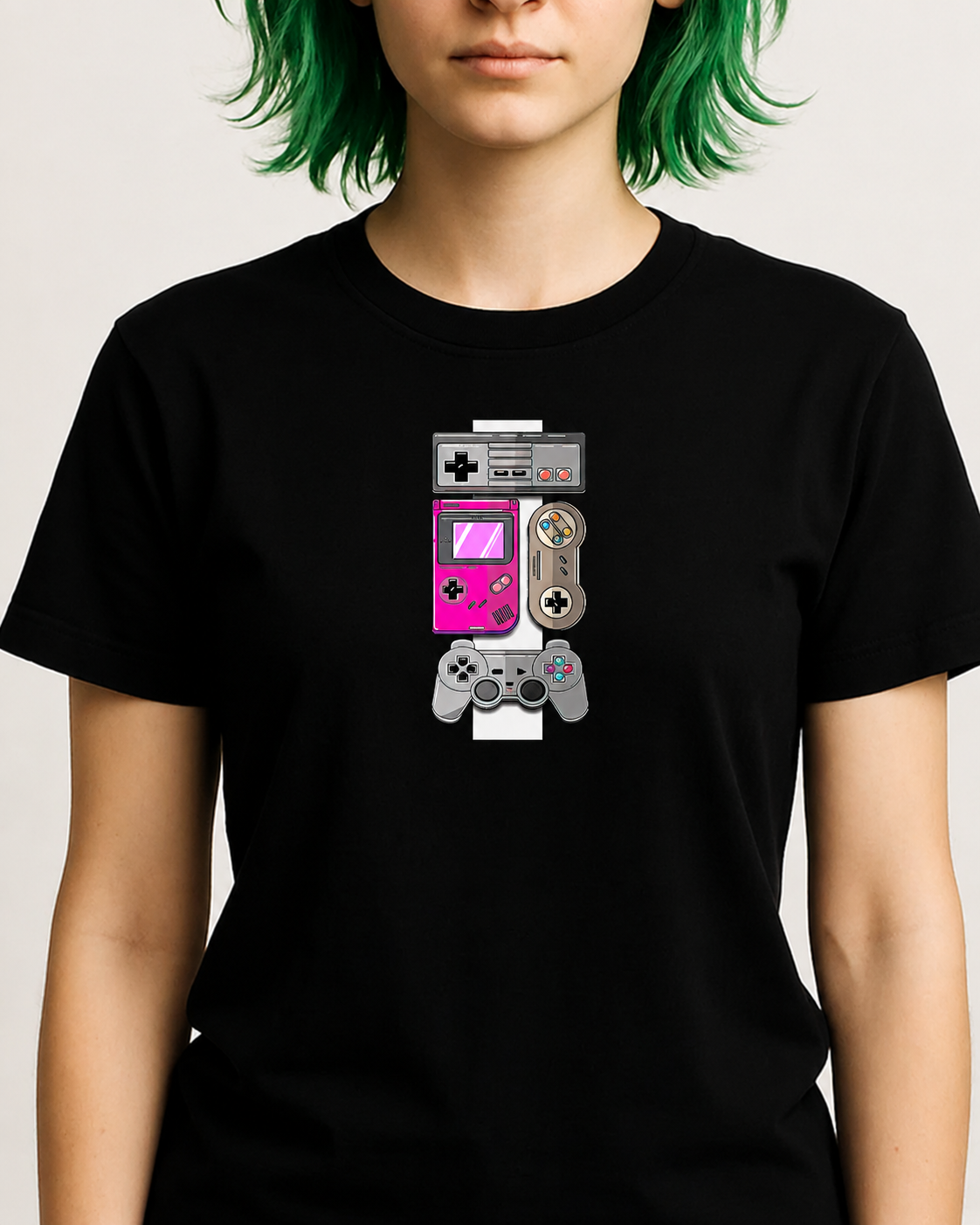 Polera Unisex Mujer Consola Retro