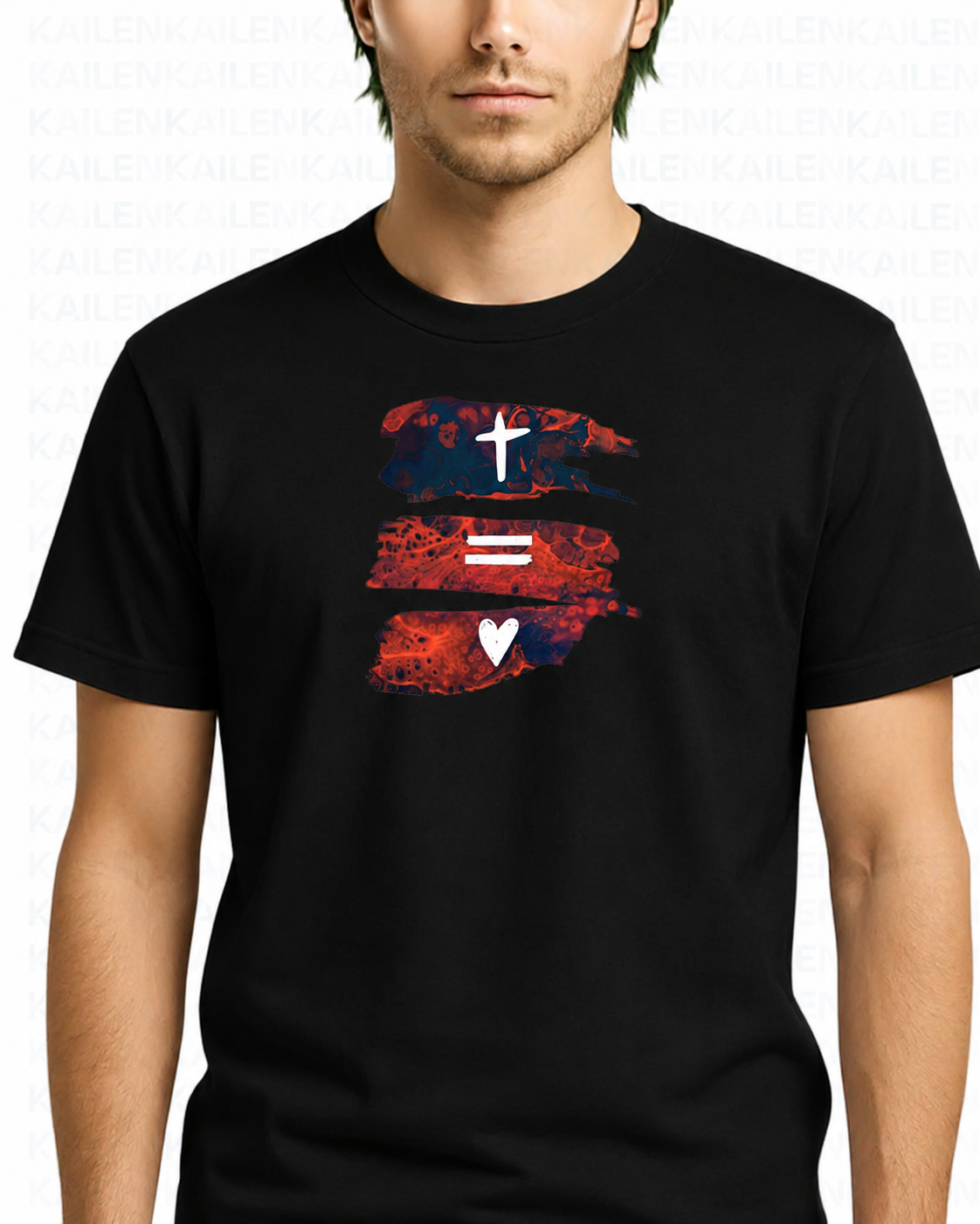 Polera Hombre Cruz Igual Amor - Varios Colores