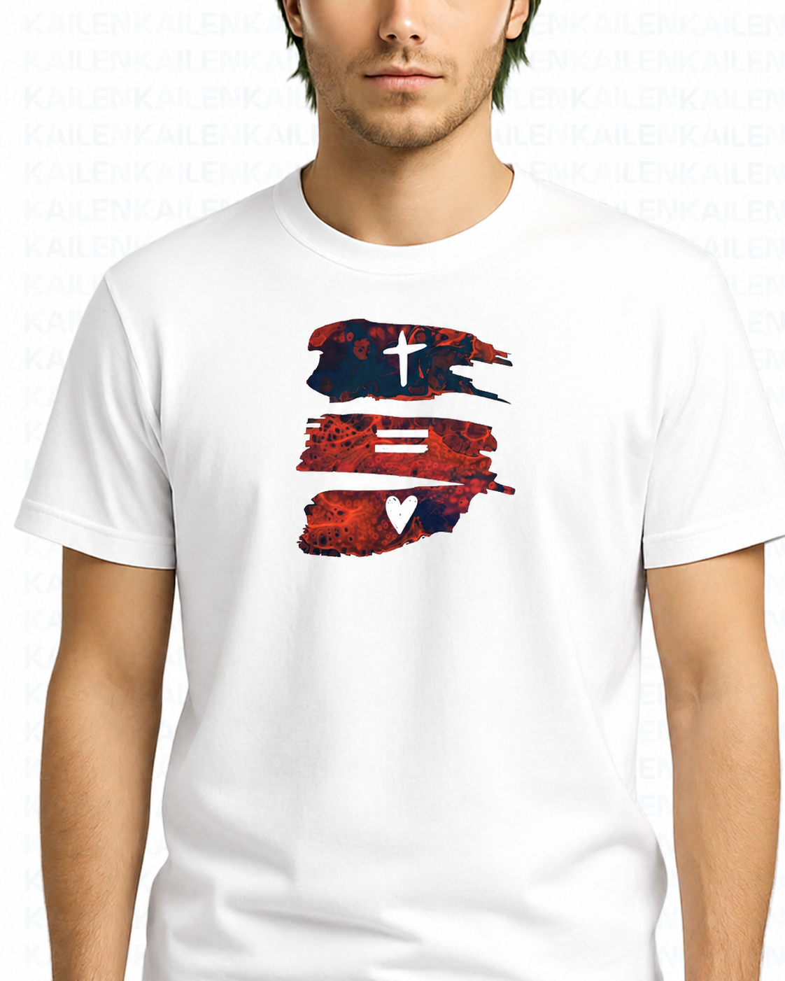 Polera Hombre Cruz Igual Amor - Varios Colores
