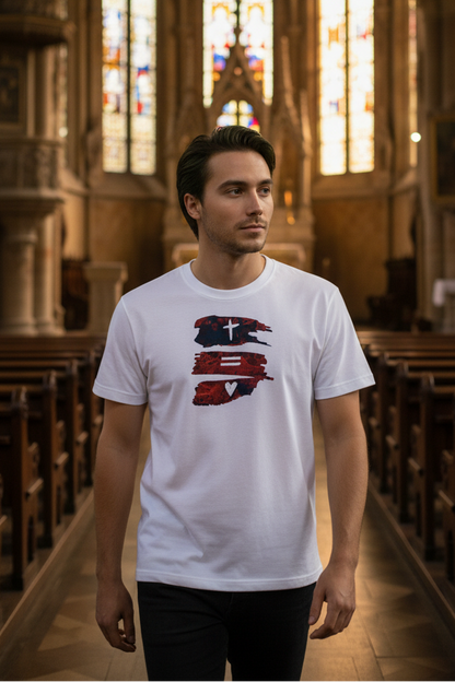 Polera Hombre Cruz Igual Amor - Varios Colores