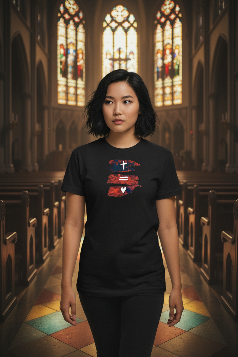 Polera Mujer Cruz Igual Amor - Varios Colores