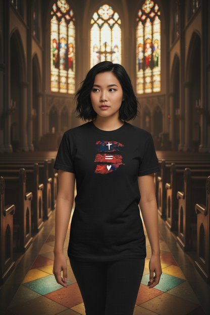 Polera Mujer Cruz Igual Amor - Varios Colores