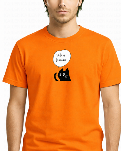 Polera Hombre Standard Vete a la Miaw - Varios Colores
